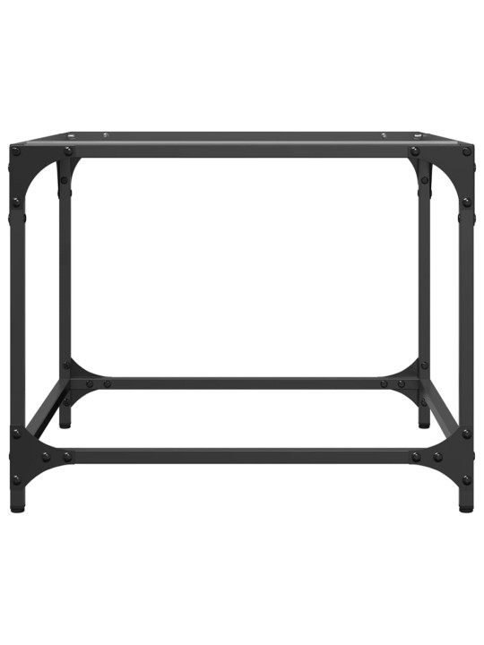 Konferenční stolky průhledná skleněná deska 2ks 50x50x40cm ocel