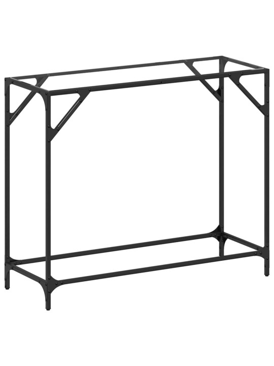 Konzolový stolek průhledná skleněná deska 98 x 35 x 81 cm ocel