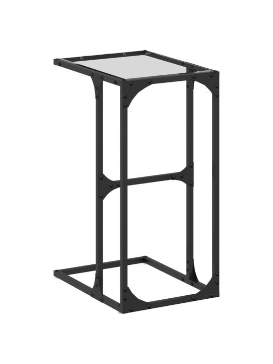 Odkládací stolek s průhledným sklem 40 x 30 x 61,5 cm ocel