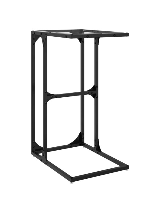 Odkládací stolek s průhledným sklem 40 x 30 x 61,5 cm ocel