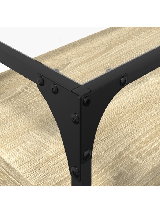 TV skříňka se skleněnou deskou dub sonoma 60x35x51 cm kompozit
