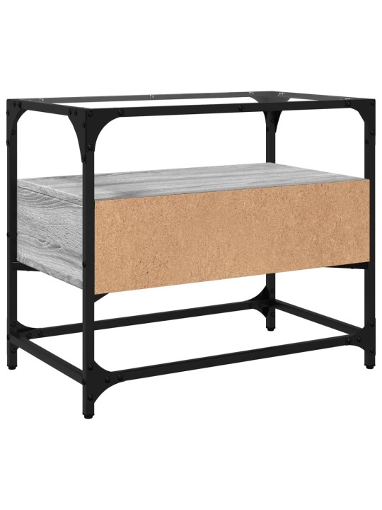 Tv skříňka se skleněnou deskou šedá sonoma 60x35x51 cm kompozit
