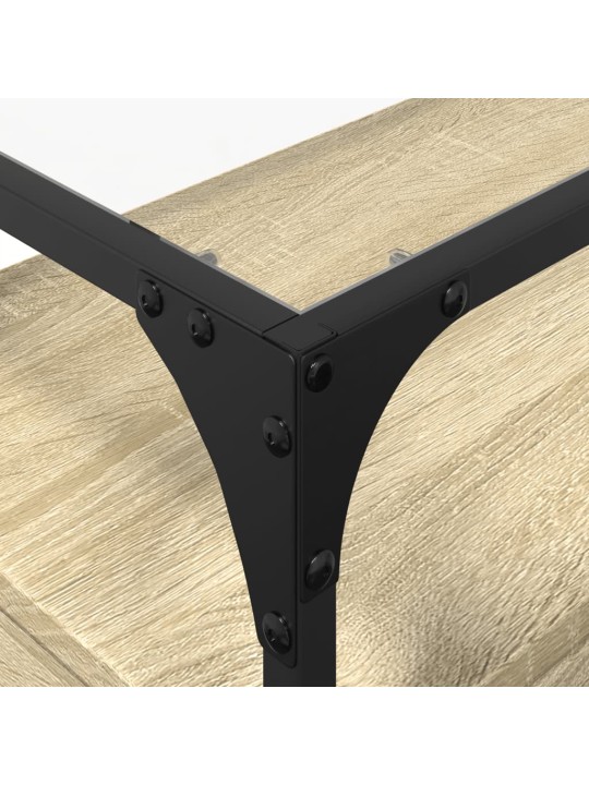 TV skříňka se skleněnou deskou dub sonoma 80x35x51 cm kompozit