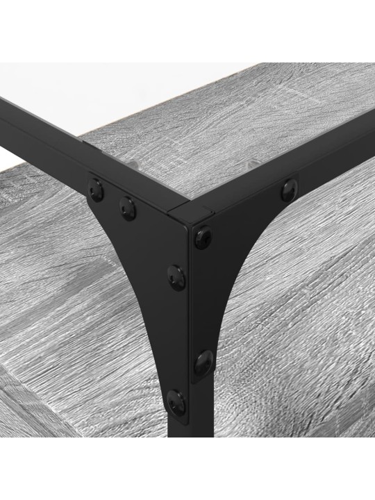 Tv skříňka se skleněnou deskou šedá sonoma 80x35x51 cm kompozit