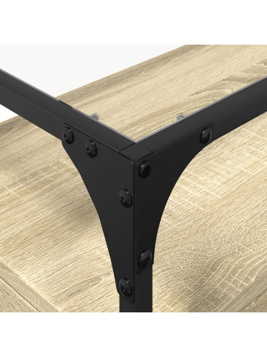 TV skříňka se skleněnou deskou dub sonoma 98x35x51 cm kompozit