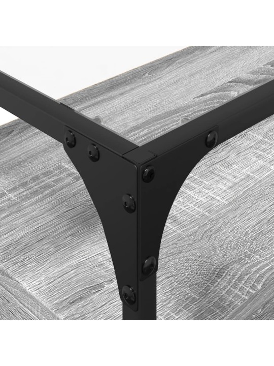 Tv skříňka se skleněnou deskou šedá sonoma 98x35x51 cm kompozit