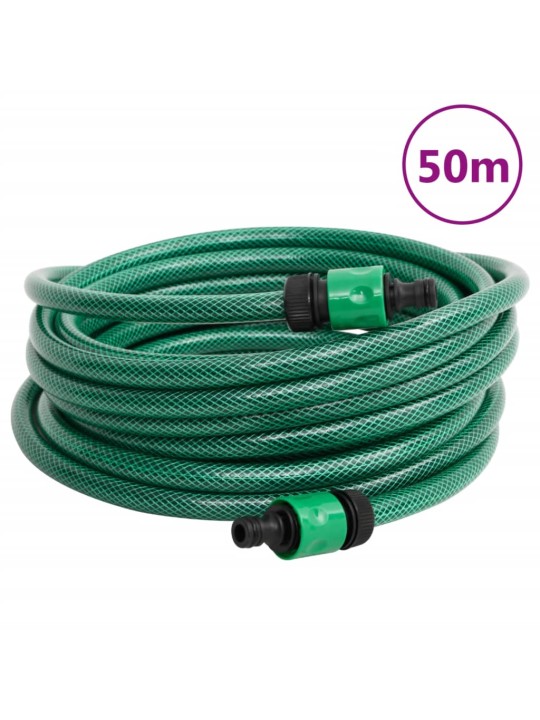 Volně stojící zelený hadicový naviják s 50m hadicí pvc