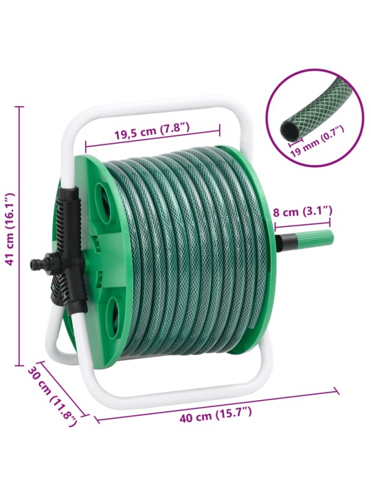 Volně stojící hadicový naviják se sadou koncovek 0,75" 20 m PVC