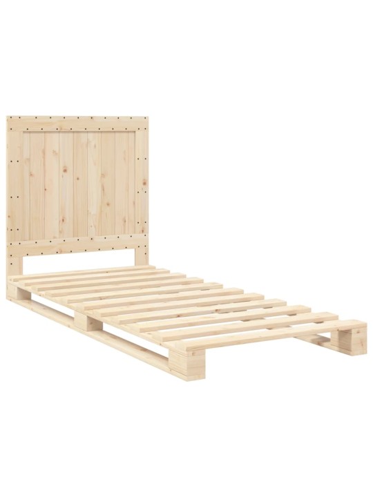 Rám postele s čelem 90 x 200 cm masivní borové dřevo