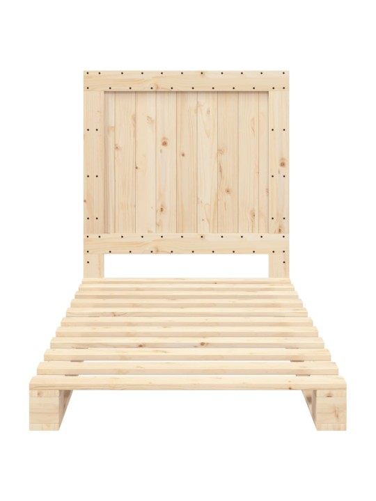 Rám postele s čelem 90 x 200 cm masivní borové dřevo