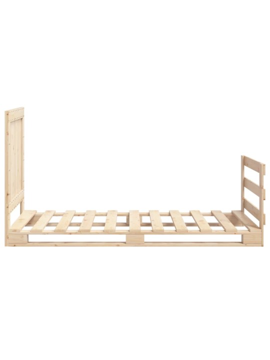 Rám postele s čelem 90 x 200 cm masivní borové dřevo