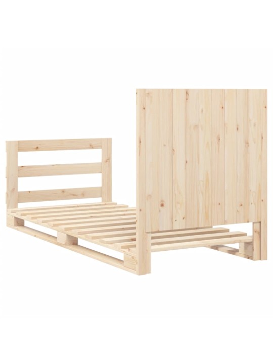 Rám postele s čelem 90 x 200 cm masivní borové dřevo