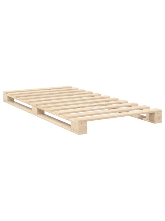 Rám postele s čelem 100 x 200 cm masivní borové dřevo