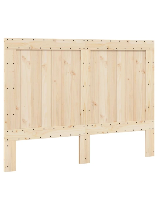 Rám postele s čelem šedý 140 x 200 cm masivní borové dřevo