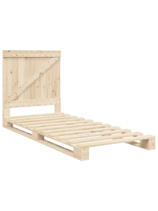 Rám postele s čelem 90 x 200 cm masivní borové dřevo