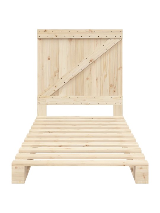 Rám postele s čelem 90 x 200 cm masivní borové dřevo