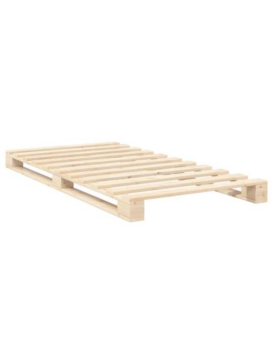Rám postele s čelem 100 x 200 cm masivní borové dřevo