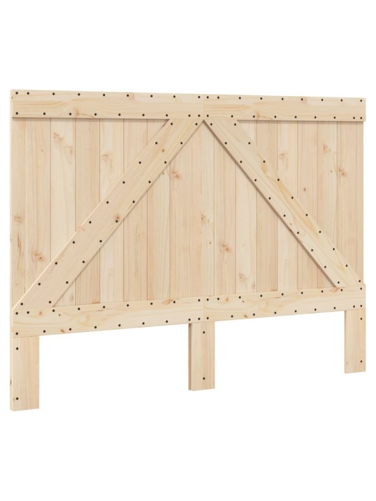 Rám postele s čelem bílý 140 x 200 cm masivní borové dřevo