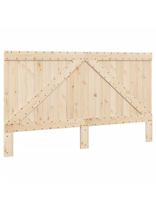 Rám postele s čelem 200 x 200 cm masivní borové dřevo