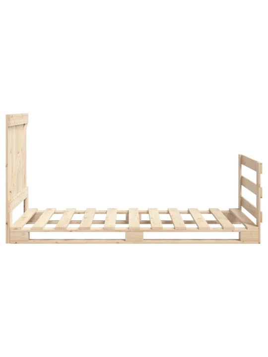 Rám postele s čelem 90 x 200 cm masivní borové dřevo