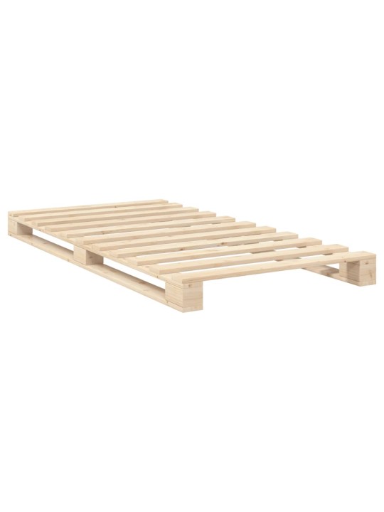 Rám postele s čelem 100 x 200 cm masivní borové dřevo
