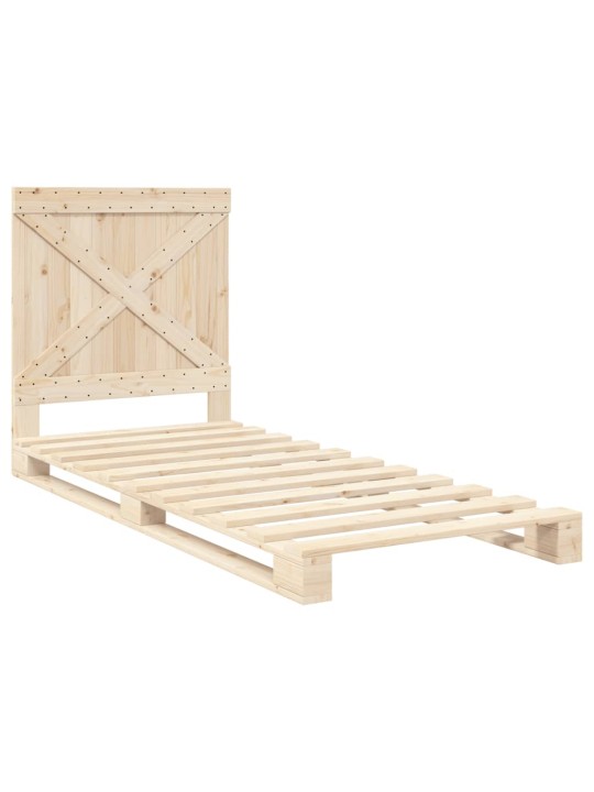 Rám postele s čelem 90 x 200 cm masivní borové dřevo