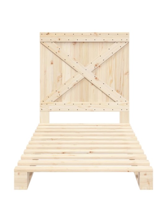 Rám postele s čelem 90 x 200 cm masivní borové dřevo