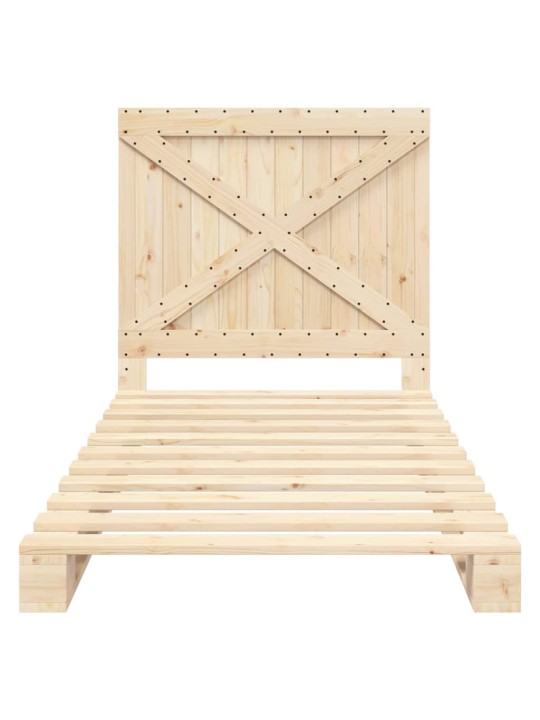 Rám postele s čelem 100 x 200 cm masivní borové dřevo