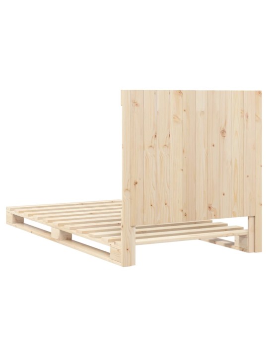 Rám postele s čelem 100 x 200 cm masivní borové dřevo