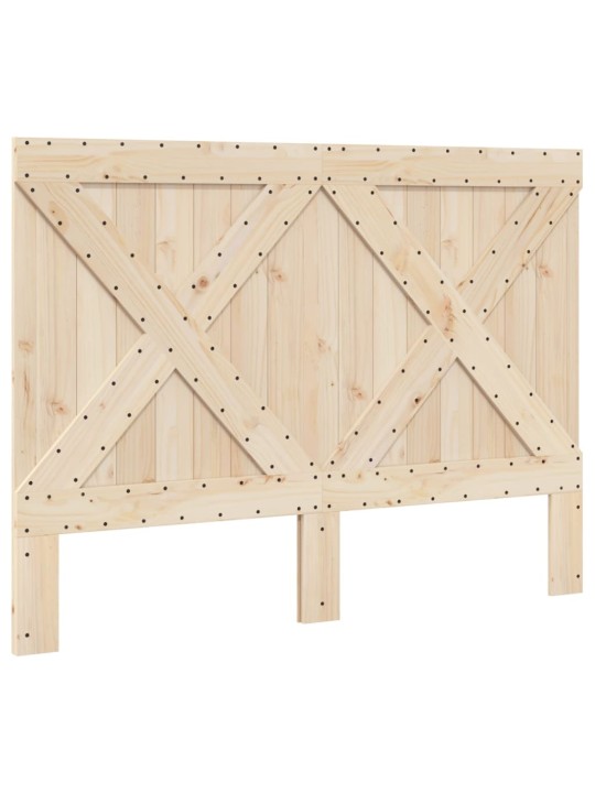 Rám postele s čelem bílý 140 x 200 cm masivní borové dřevo