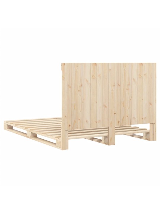 Rám postele s čelem 160 x 200 cm masivní borové dřevo
