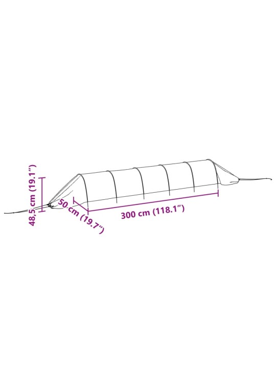 Zahradní tunely 3 ks černé ocel a polyethylen