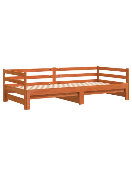 Válenda s přistýlkou voskově hnědá 80 x 200 cm masivní borovice