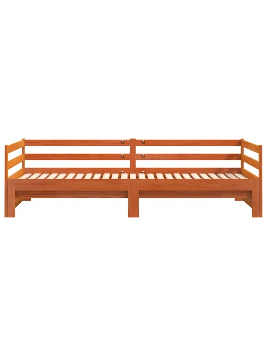Válenda s přistýlkou voskově hnědá 80 x 200 cm masivní borovice