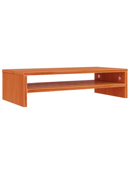 Stojan na monitor voskově hnědý 50x24x13 cm masivní borovice