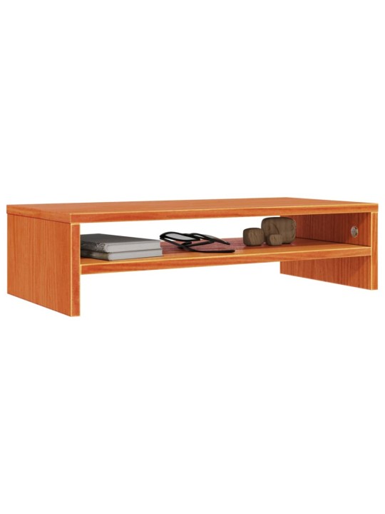 Stojan na monitor voskově hnědý 50x24x13 cm masivní borovice