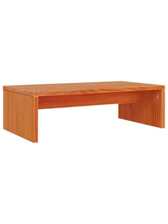 Stojan na monitor voskově hnědý 50x27x15 cm masivní borovice