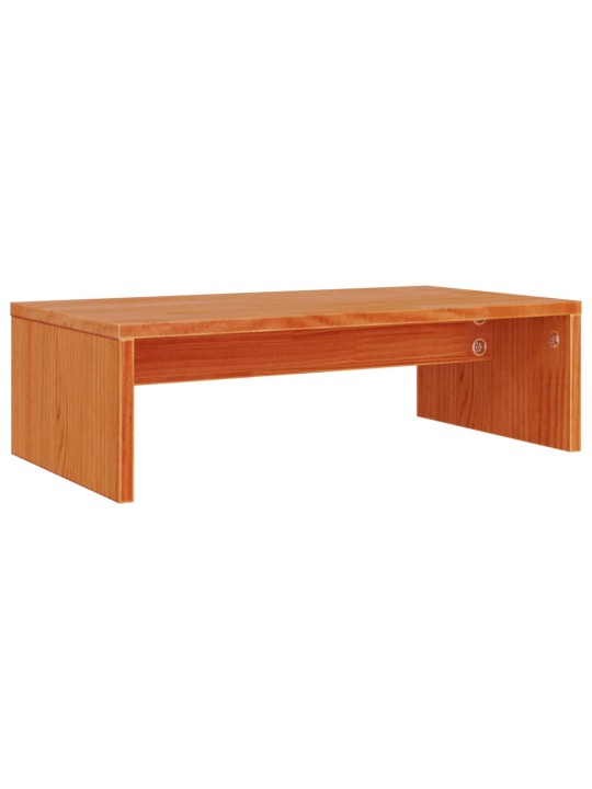 Stojan na monitor voskově hnědý 50x27x15 cm masivní borovice