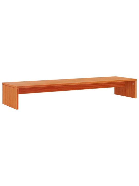 Stojan na monitor voskově hnědý 100x27x15 cm masivní borovice