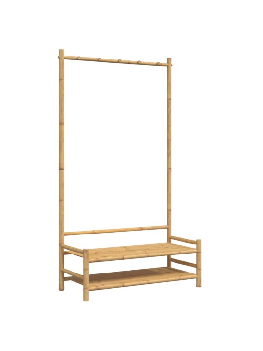 Stojan na oblečení s policemi 103 x 40 x 183 cm bambus