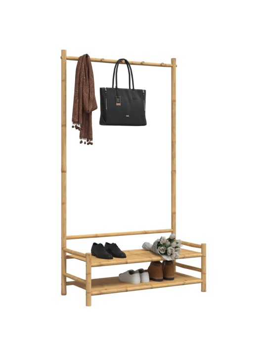 Stojan na oblečení s policemi 103 x 40 x 183 cm bambus