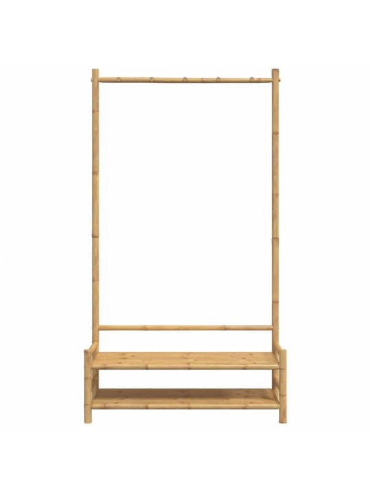 Stojan na oblečení s policemi 103 x 40 x 183 cm bambus