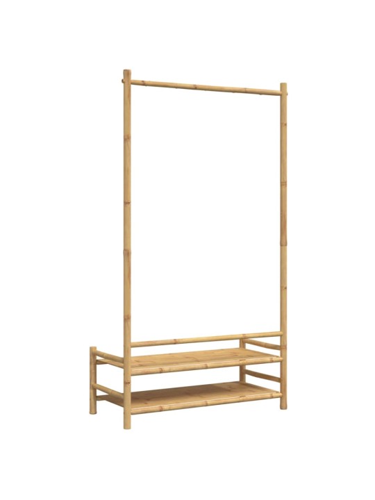 Stojan na oblečení s policemi 103 x 40 x 183 cm bambus