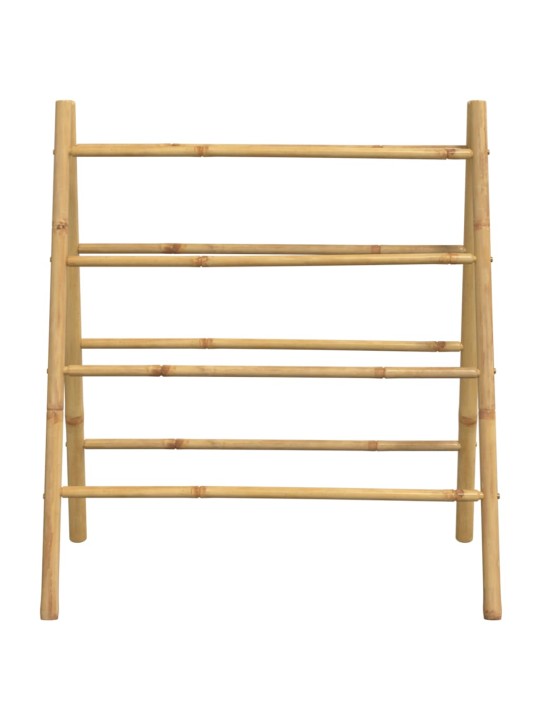 Dvojitý žebřík na ručníky se 4 příčlemi 90 x 50 x 100 cm bambus