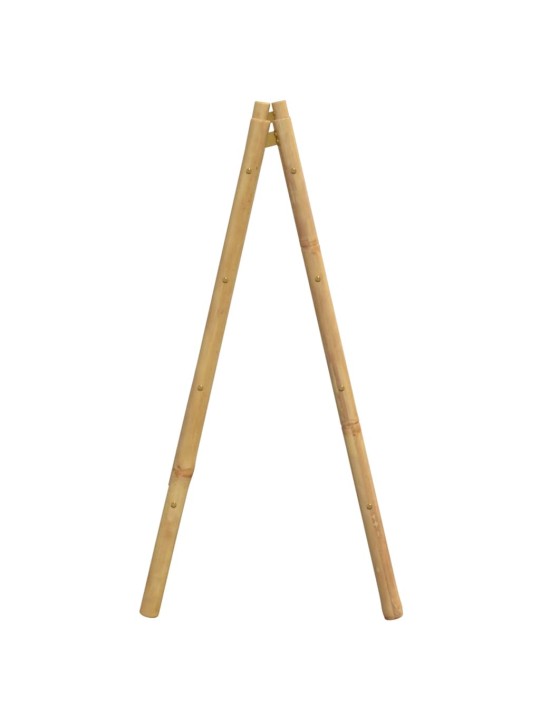 Dvojitý žebřík na ručníky se 4 příčlemi 90 x 50 x 100 cm bambus