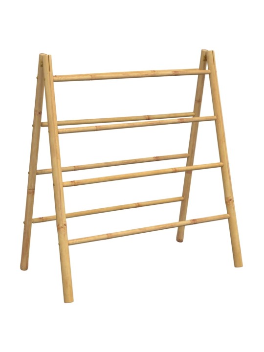 Dvojitý žebřík na ručníky se 4 příčlemi 90 x 50 x 100 cm bambus