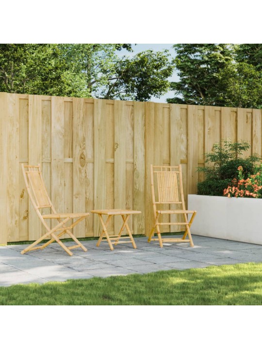 Skládací zahradní židle 2 ks 46 x 66 x 99 cm bambus