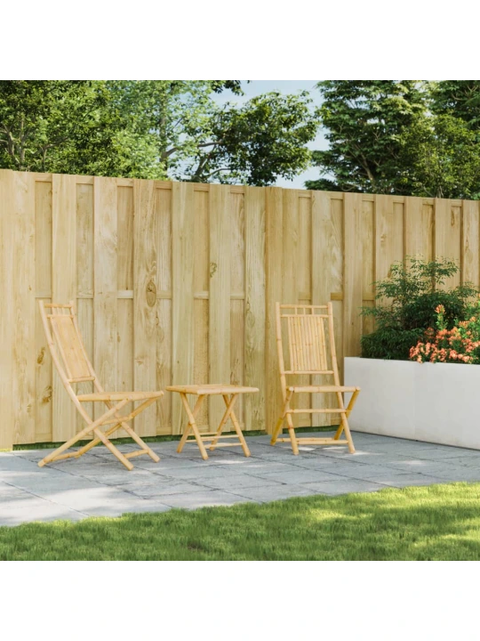 Skládací zahradní židle 2 ks 46 x 66 x 99 cm bambus