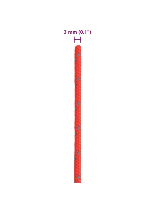 Stanové lanko s reflexními proužky a napínáky 50 m 3 mm