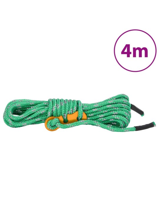 Stanová lanka s napínáky reflexní 8 ks 4 m 4 mm